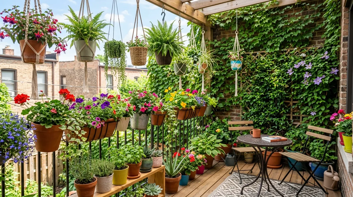 Patio Garden With Gravel Texture